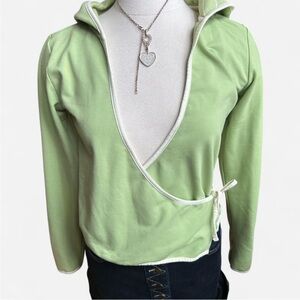Y2K Lime Green Women's Wrap Hoodie